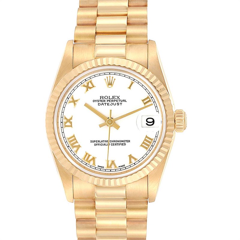 Rolex President Midsize 31 Yellow Gold Ladies Watch 78278 Box Papers SwissWatchExpo
