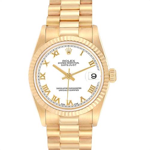 Photo of Rolex President Midsize 31 Yellow Gold Ladies Watch 78278 Box Papers