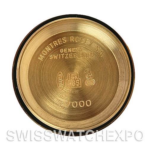 This image shows the inside of the case back of a Rolex President 67197 Women's Yellow Gold Silver Dial 67197 Women's Yellow Gold Silver Dial watch.