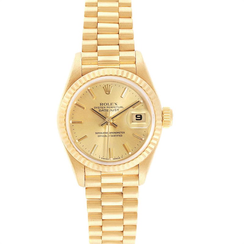Rolex President Datejust 26 18k Yellow Gold Ladies Watch 79178 SwissWatchExpo