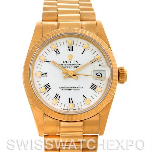 Photo of Rolex Datejust President Midsize18k Yellow Gold Watch 68273