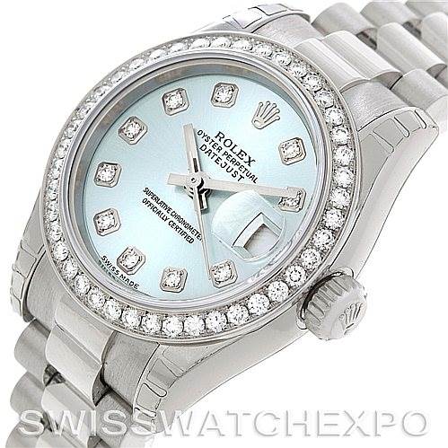 This is a Rolex Oyster Perpetual Datejust watch, showing a close-up view of the dial, bezel, and part of the bracelet.
