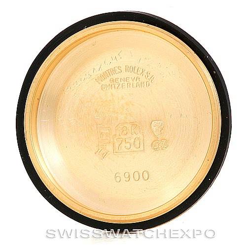 This image shows the inner side of the case back of a Rolex President 6917 Women's Yellow Gold Champagne Dial 6917 Women's Yellow Gold Champagne Dial model watch.