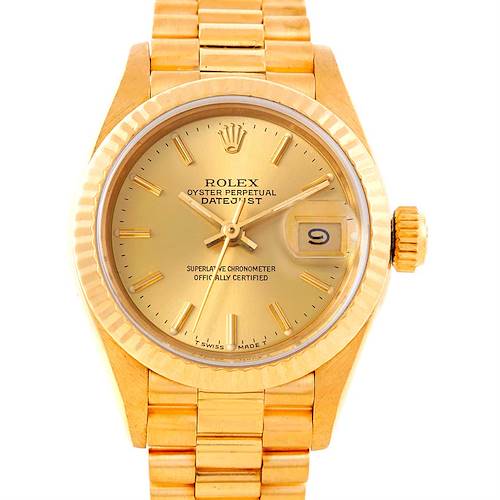 Photo of Rolex President Ladies 18k Yellow Gold Watch 69178