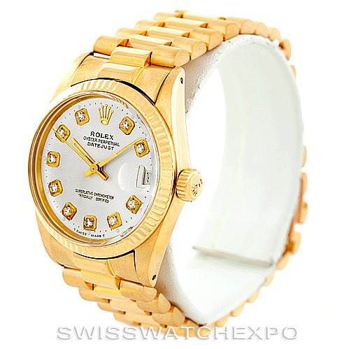 Rolex Datejust President Midsize18k Yellow Gold Watch 6827 SwissWatchExpo
