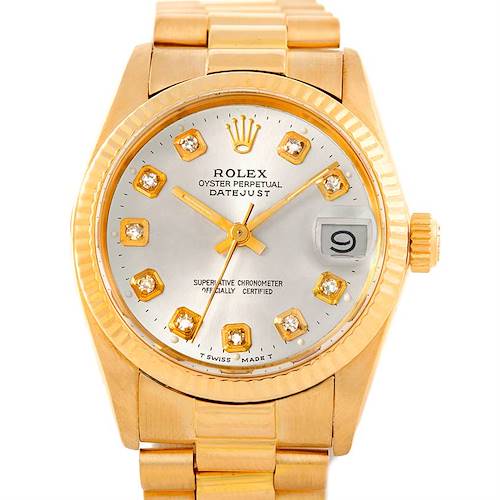 Photo of Rolex Datejust President Midsize18k Yellow Gold Watch 6827