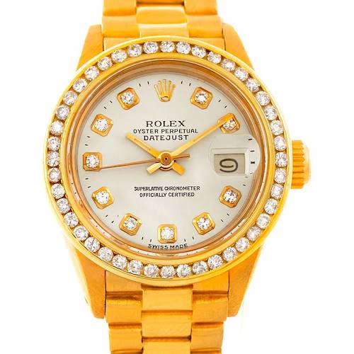 Photo of Rolex President Ladies 18k Yellow Gold Diamond Watch 6917