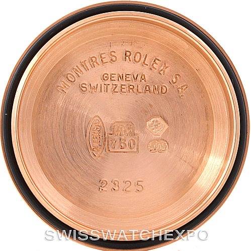 This image shows the inner side of the case back for a Rolex President 179165 Women's Rose Gold Pink Dial 179165 Women's Rose Gold Pink Dial model watch.