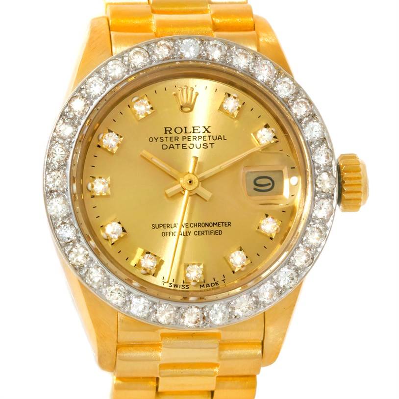 Rolex President Ladies 18k Yellow Gold Watch 6917 | SwissWatchExpo