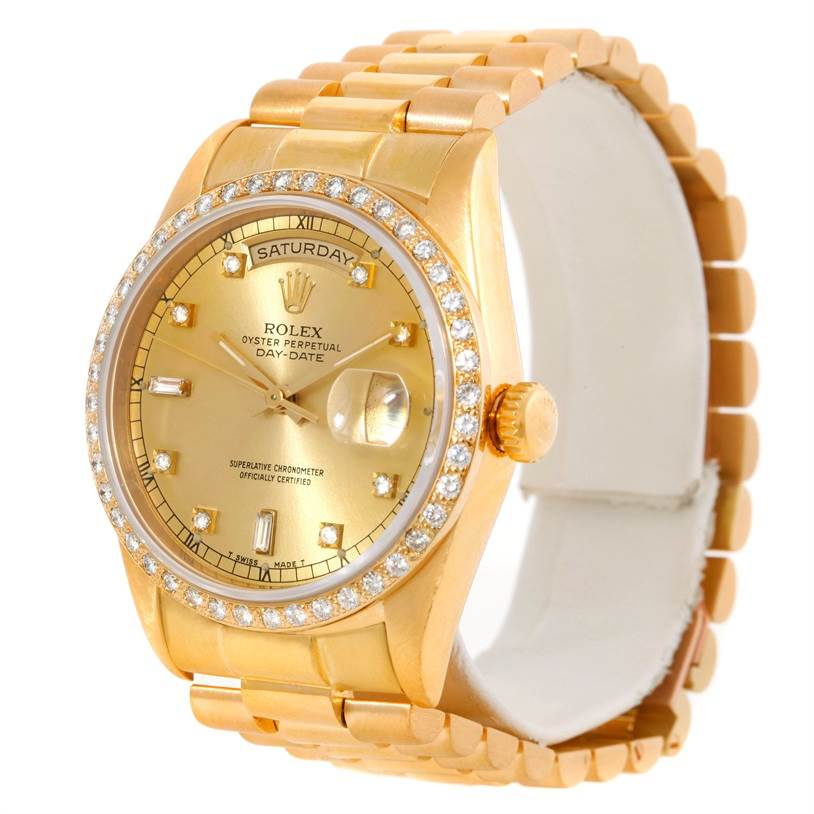 Rolex President Mens 18k Yellow Gold Diamond Watch 18238 SwissWatchExpo — free download
