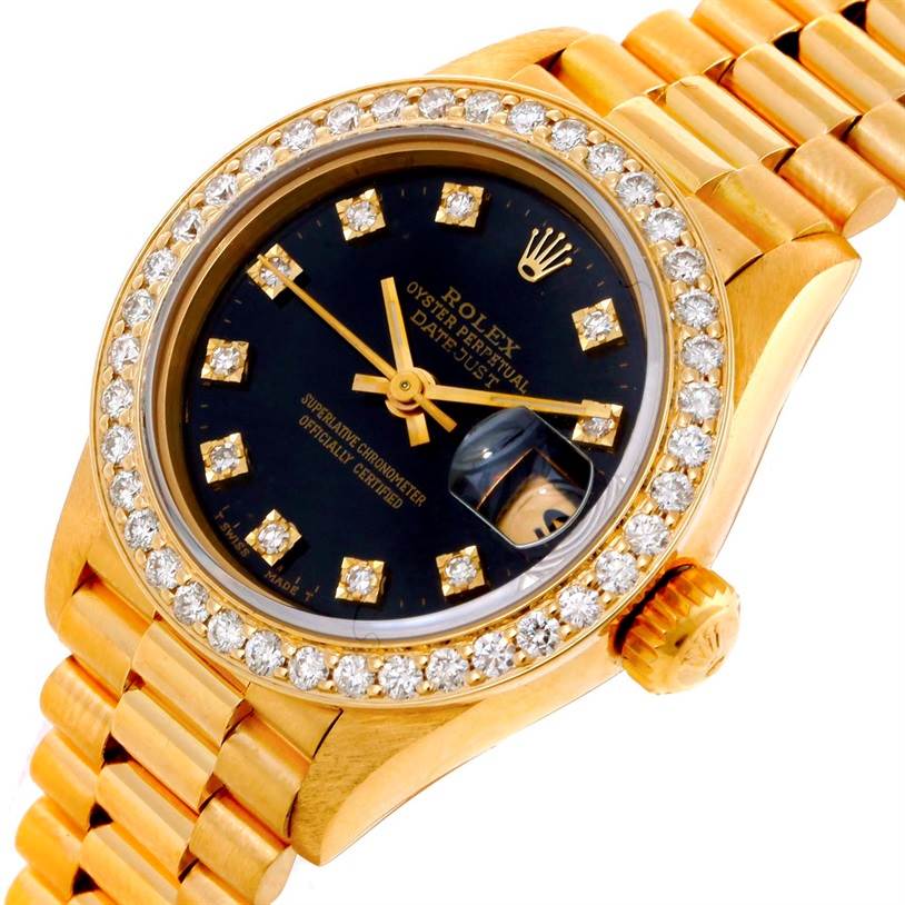 ladies rolex president with diamonds