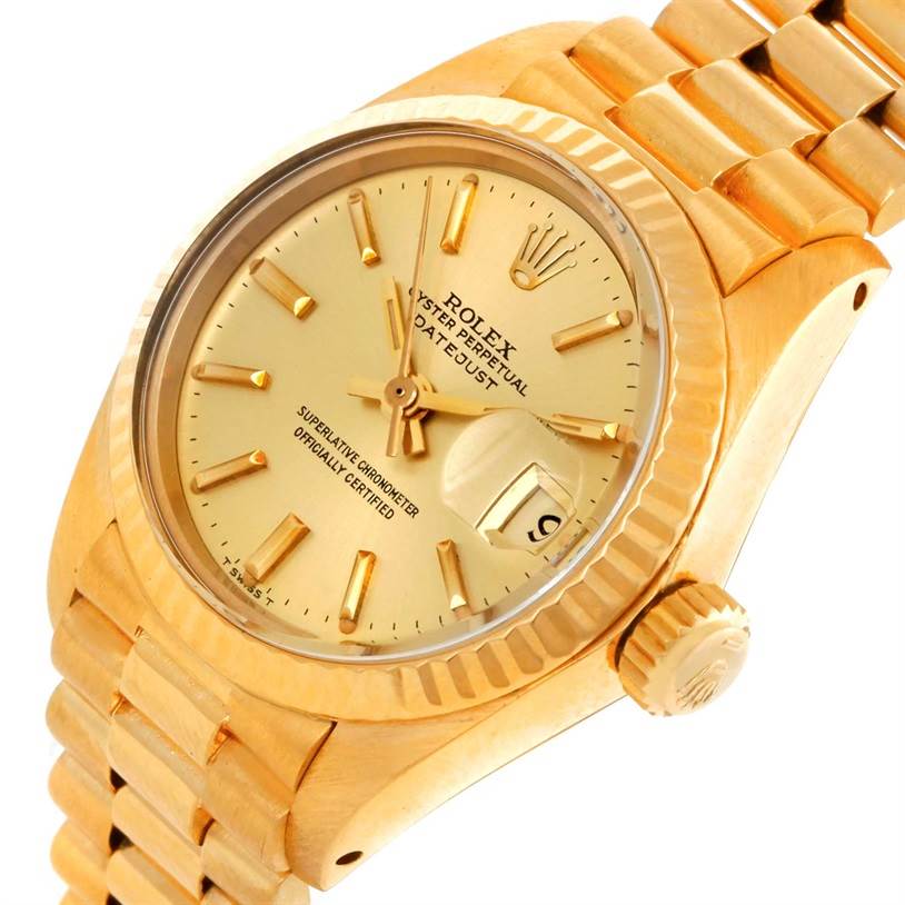 Rolex Datejust Ladies 18k Yellow Gold President Watch 6917 | SwissWatchExpo