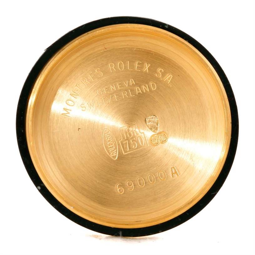 The image shows the case back interior of a Rolex President 69178 Women's Yellow Gold Champagne Dial 69178 Women's Yellow Gold Champagne Dial model watch.