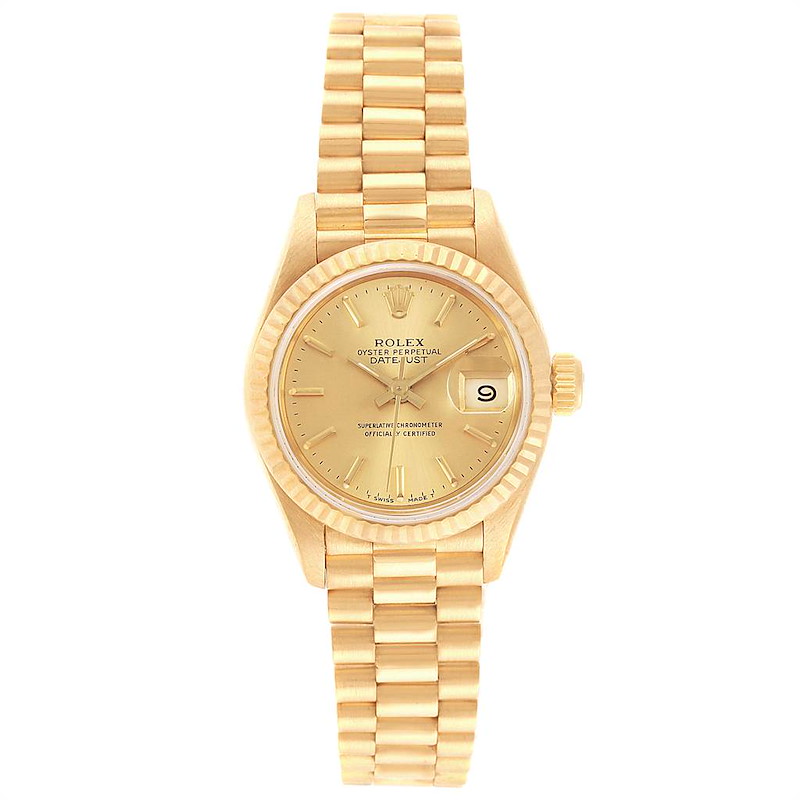 Rolex President Datejust 26mm Yellow Gold Ladies Watch 69178 SwissWatchExpo