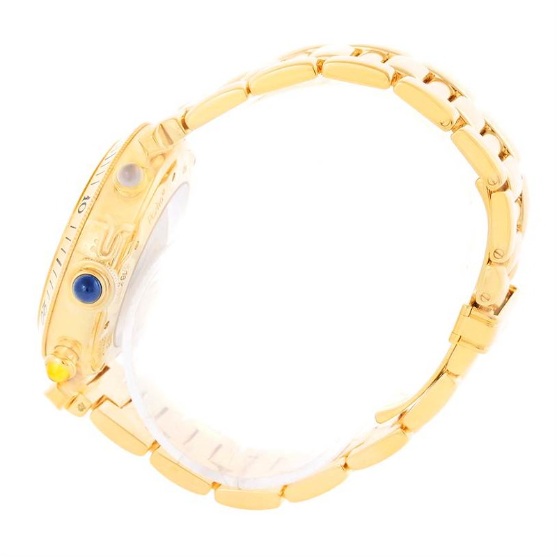 Cartier Pasha Three Time Zone Moonphase Yellow Gold Automatic Watch ...