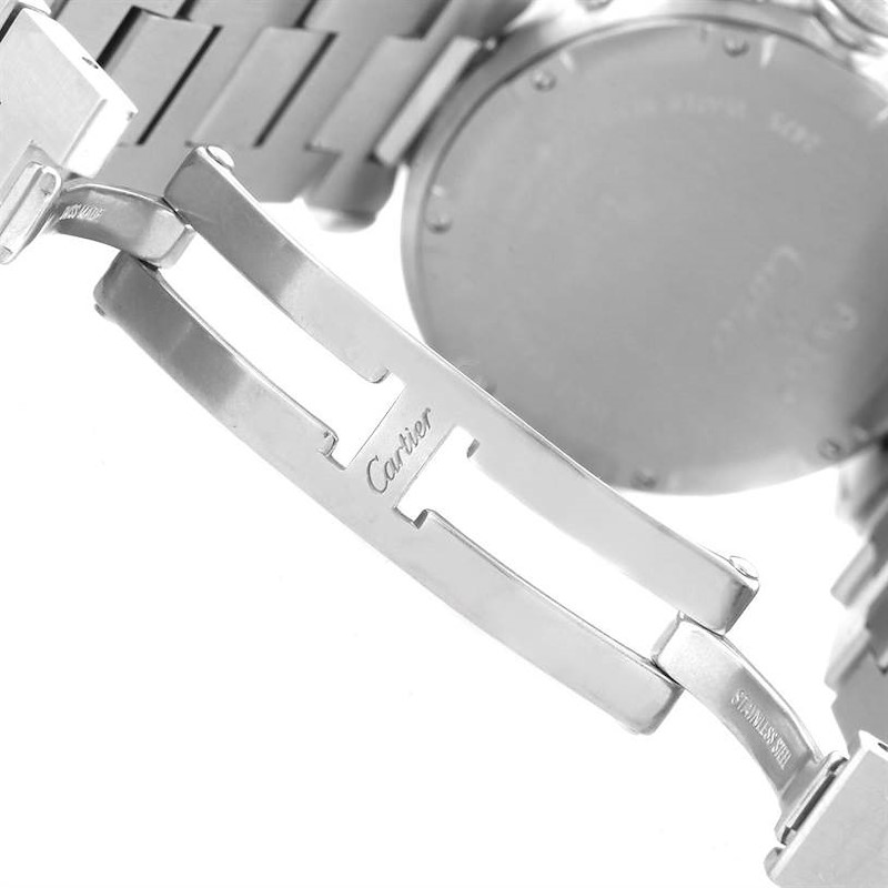 Cartier Pasha C Midsize Steel Watch Big Date W31055M7 | SwissWatchExpo