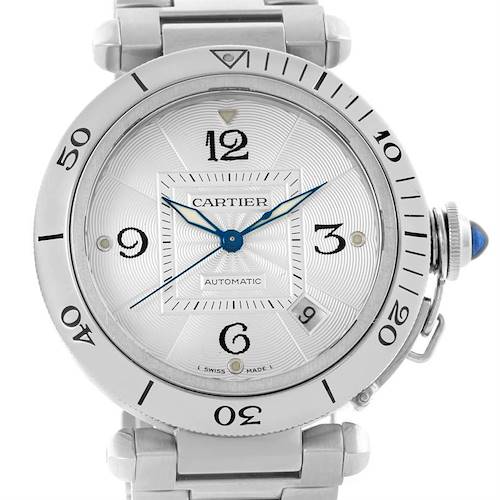 Photo of Cartier Pasha Seatimer Stainless Steel Silver Dial Watch w3103155