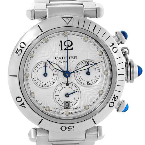 Photo of Cartier Pasha Seatimer Chronograph Steel Mens Watch W31030H3