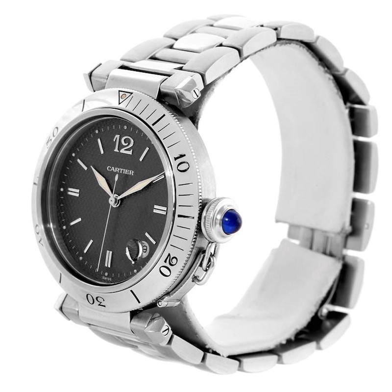 Cartier Pasha Automatic Stainless Steel Gray Dial Watch W31017H3 SwissWatchExpo