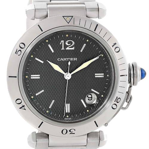 Photo of Cartier Pasha Automatic Stainless Steel Gray Dial Watch W31017H3
