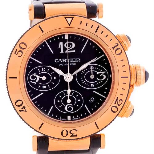 Photo of Cartier Pasha 18kt Rose Gold Chronograph Mens Watch W3030018