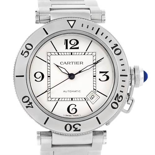 Photo of Cartier Pasha Seatimer Stainless Steel Silver Dial Watch W31080M7