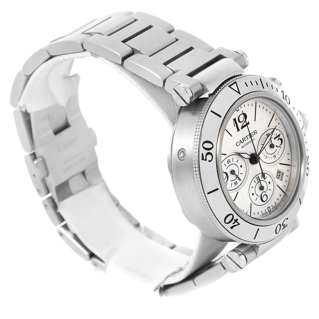 W watches. Купить,реплика,копия,Cartier Pasha 38mm Chronograph Steel Mens watch w31030h3.