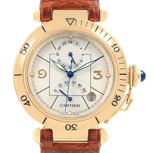 Photo of Cartier Pasha Power Reserve GMT 18K Yellow Gold Mens Watch W30144D1