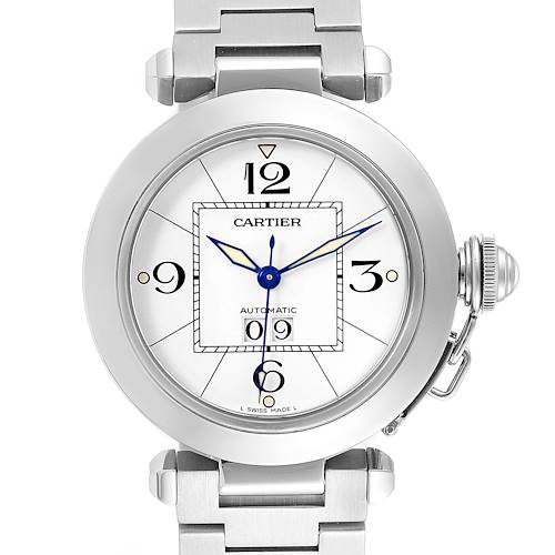 Photo of Cartier Pasha C Midsize White Dial Automatic Steel Watch W31055M7