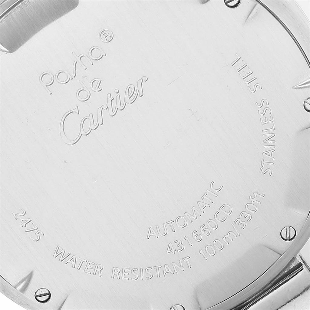 Cartier Pasha C 35 Blue Dial Automatic Steel Mens Watch W31047M7 ...