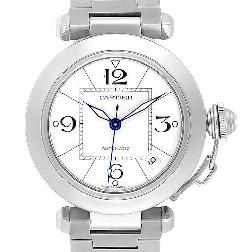 Photo of Cartier Pasha C 35 White Dial Stainless Steel Unisex Watch W31074M7