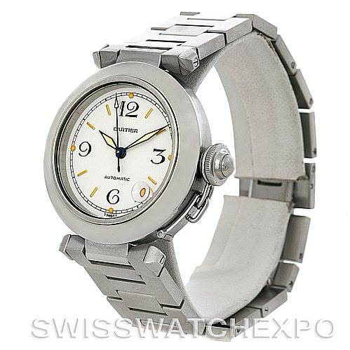 Cartier Pasha C Midsize Steel Watch W31043M7 SwissWatchExpo