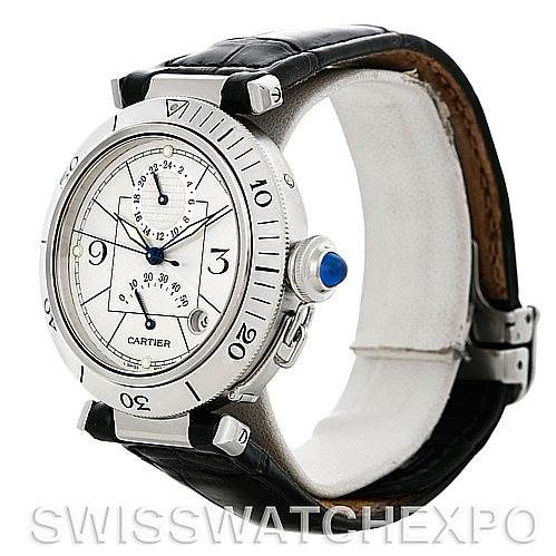 Cartier Pasha Power Reserve Men's Steel Watch W31037H3 SwissWatchExpo
