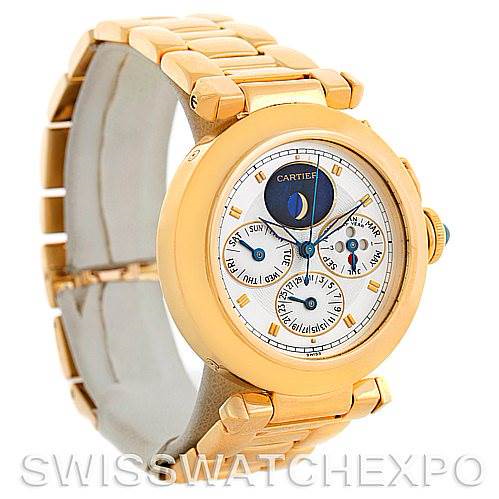 Cartier Pasha Leap Year Perpetual Calendar 18K Yellow Gold Watch SwissWatchExpo