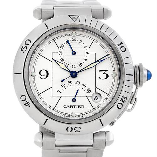 Photo of Cartier Pasha Power Reserve Mens Steel Watch W31037H3