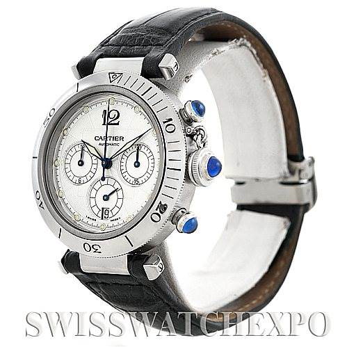 Cartier Pasha Seatimer Chronograph Steel Mens Watch W3103055 SwissWatchExpo