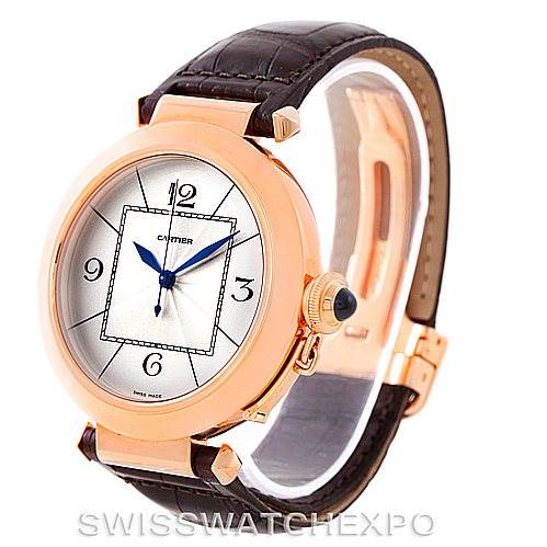 Cartier Pasha 18K Rose Gold Mens Watch W3019051 SwissWatchExpo