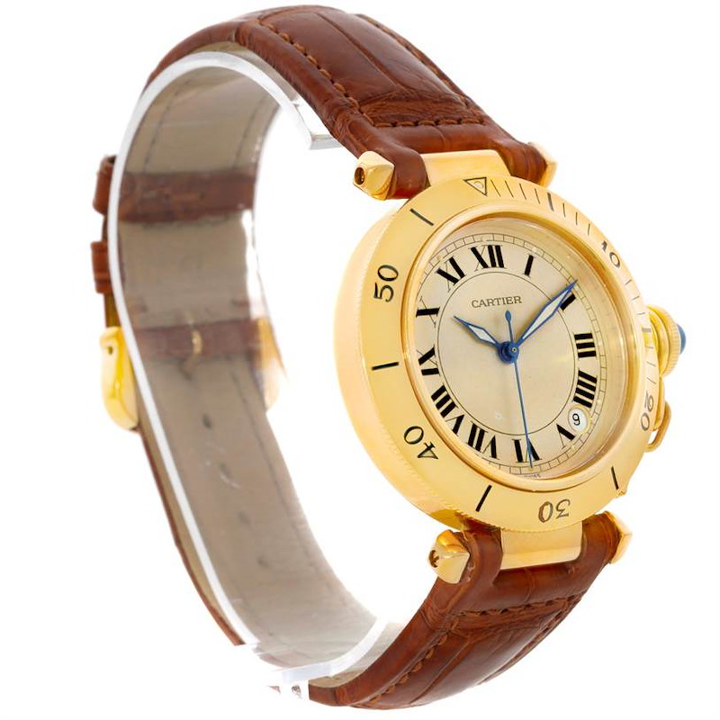 Cartier Pasha 35mm 18K Yellow Gold Automatic Watch SwissWatchExpo