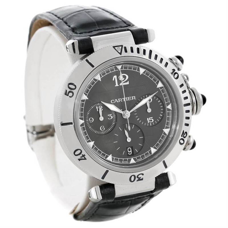 Cartier Pasha Millennium Edition Platinum Bezel Watch W3105155 NOS SwissWatchExpo