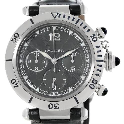 Photo of Cartier Pasha Millennium Edition Platinum Bezel Watch W3105155 NOS