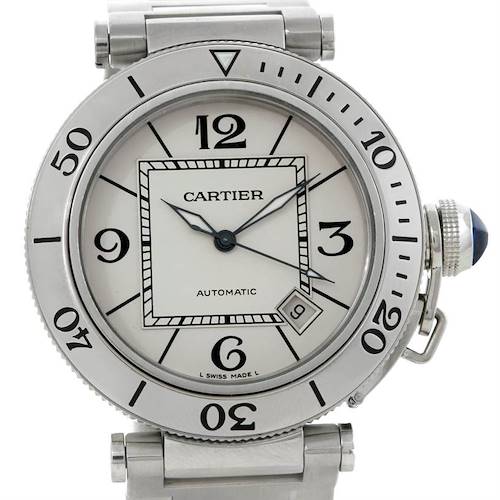 Photo of Cartier Pasha Seatimer Steel Stainless Silver Dial Watch W31080M7
