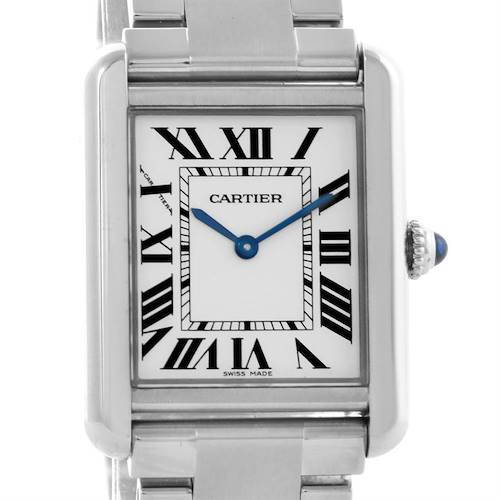 Photo of Cartier Tank Solo Small Stainless Steel Watch W5200013 Box Papers