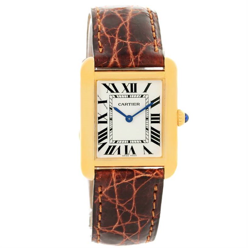 cartier tank solo small yellow gold