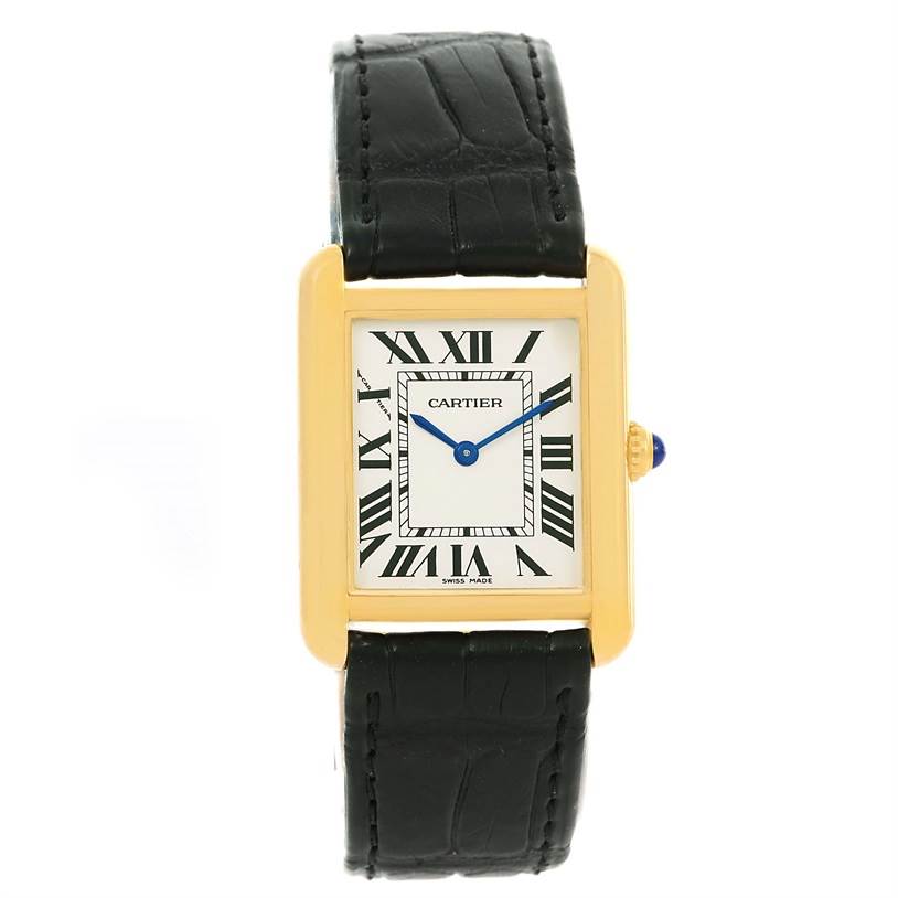 cartier tank solo small yellow gold