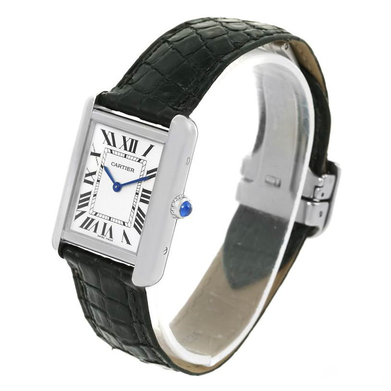Cartier Tank Solo Ladies Stainless Steel Quartz Watch W1018255 SwissWatchExpo