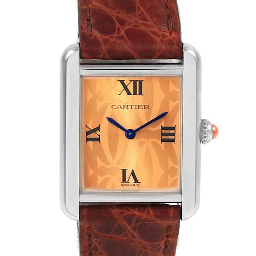 Photo of Cartier Tank Solo Orange Dial Limited Edition Ladies Watch W1019455