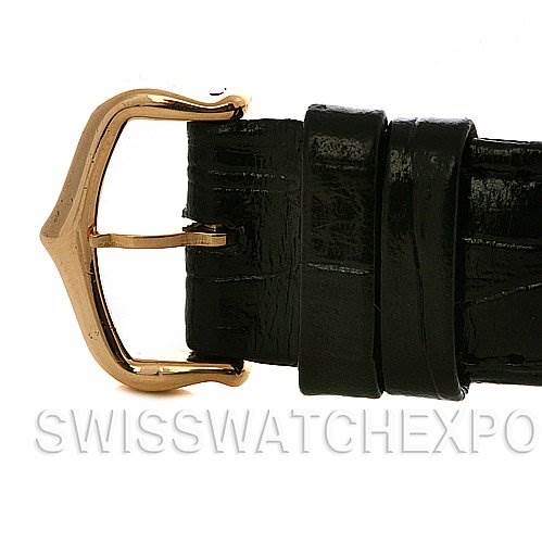 The image shows a close-up of the buckle and strap of the Cartier Tank Solo W1018755 Women's Yellow Gold Silver Dial W1018755 Women's Yellow Gold Silver Dial watch.