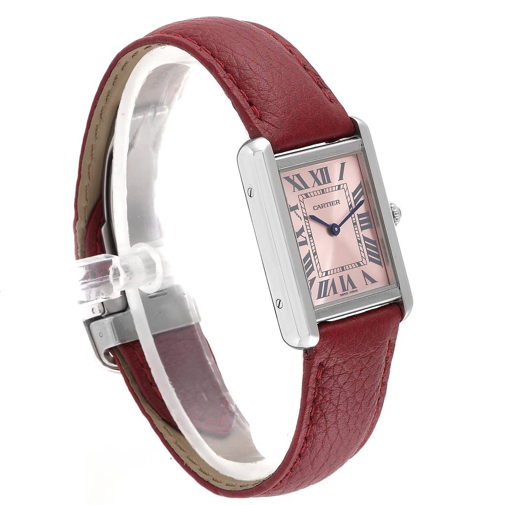 cartier tank red strap