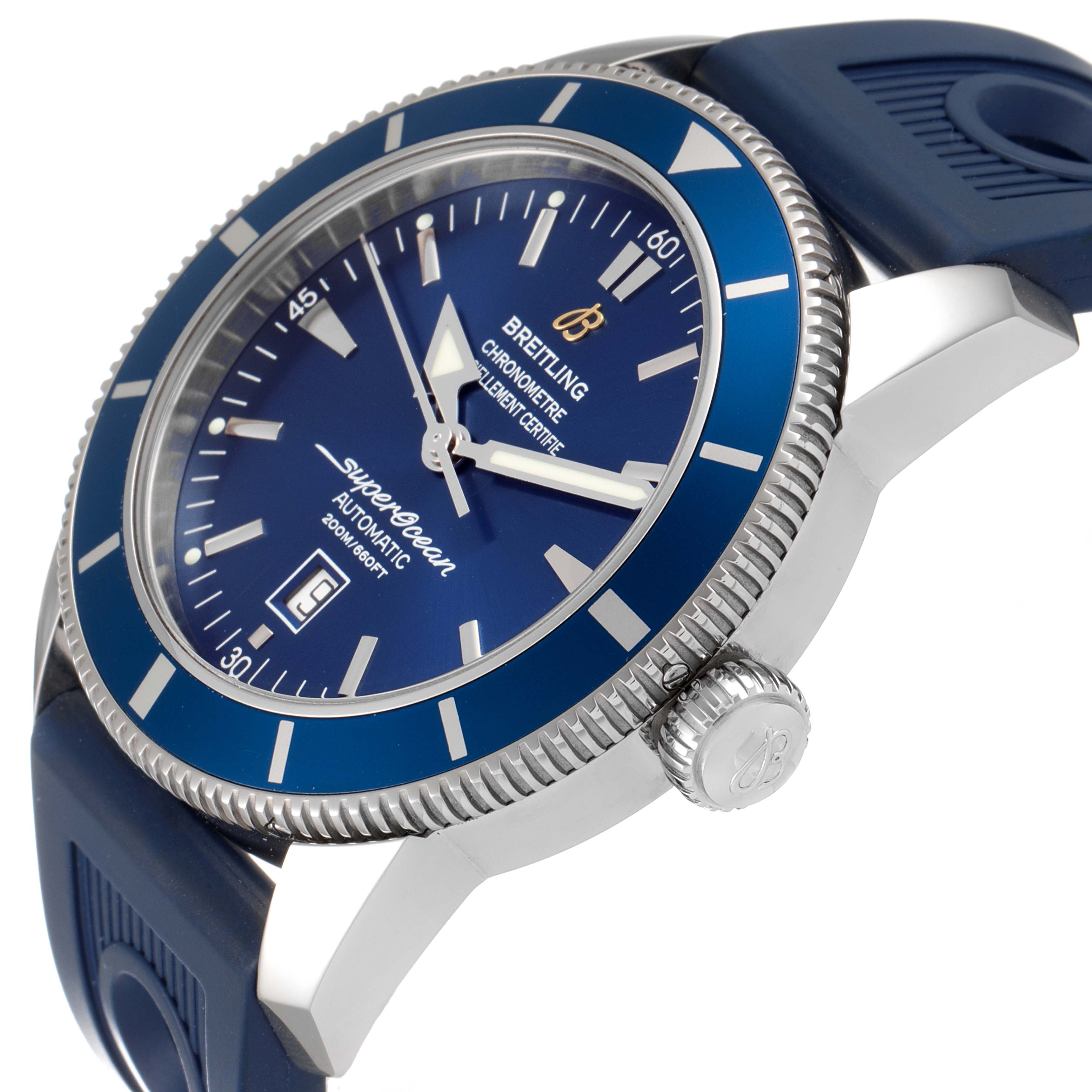 Breitling Superocean Heritage 46 Blue Dial Steel Mens Watch A17320 ...