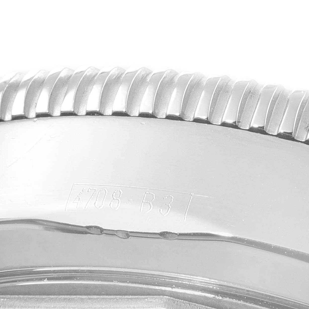 The close-up image shows the bezel and part of the case of a Breitling Superocean A17320 Men's Stainless Steel Black Dial A17320 Men's Stainless Steel Black Dial watch.